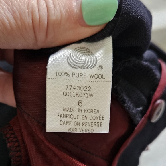 Tahari Classic Black Trousers 100% Wool Size 6 NWOT - Picture 6 of 9